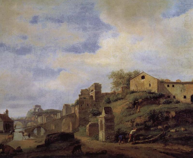 Tiber Island Landscape, Jan van der Heyden